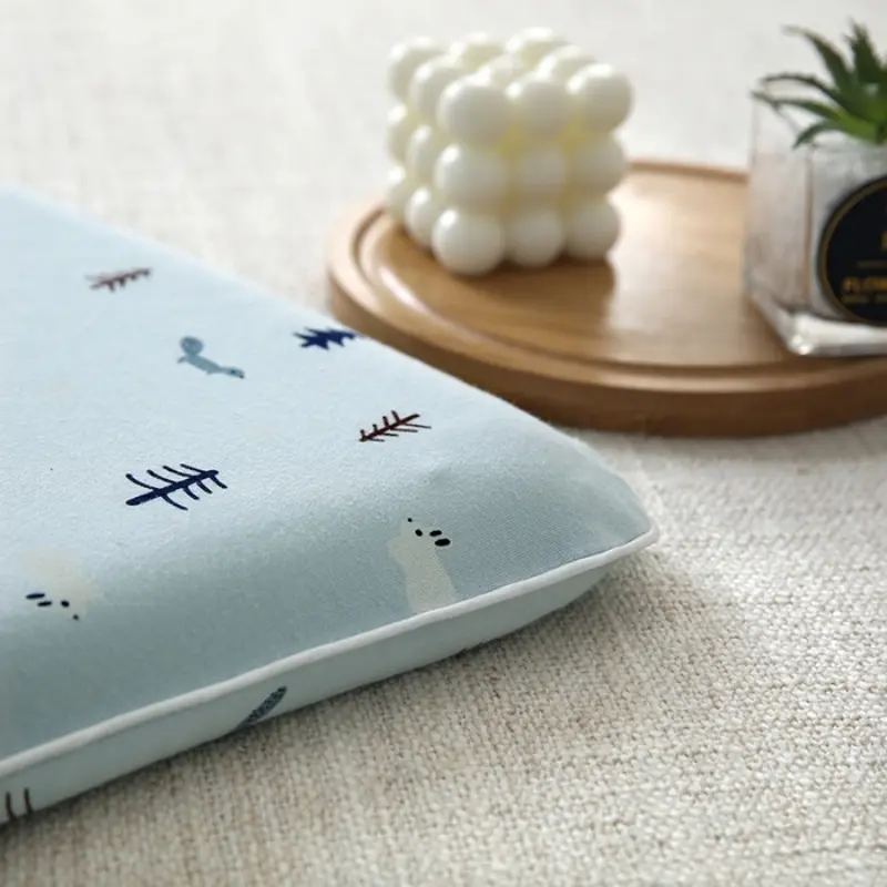 Natural Latex Pillow For Kids Neck Support 44*27cm Pillow Inner With Pillowcase Cartoon Drop Shipping Boy Girl Latex Pillows