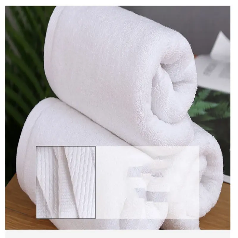 1pc White Hotel Home Bath Towel Thickened Absorbent Beach Towel Pure Cotton Soft Bathroom Towels Big Size 70*140/80*180/100*200