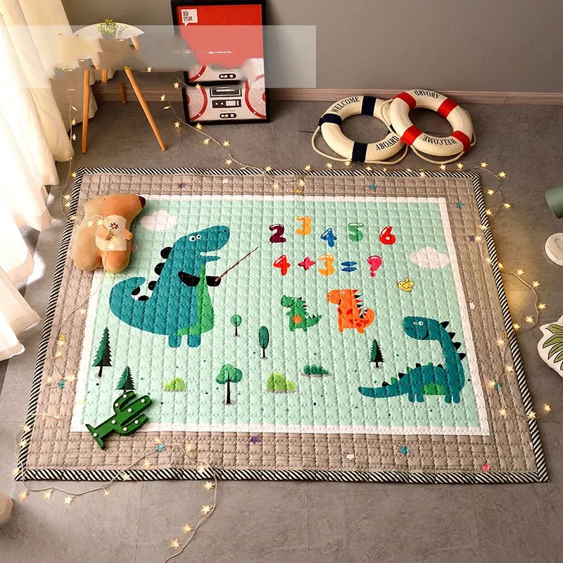 Nordic Kid Crawling Play Mat Cartoon Animal Living Room Bedroom Carpet Cute Dinosaur Children Floor Rug  150*200cm Home Textile
