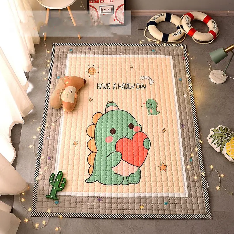 Nordic Kid Crawling Play Mat Cartoon Animal Living Room Bedroom Carpet Cute Dinosaur Children Floor Rug  150*200cm Home Textile