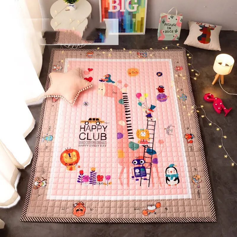Nordic Kid Crawling Play Mat Cartoon Animal Living Room Bedroom Carpet Cute Dinosaur Children Floor Rug  150*200cm Home Textile