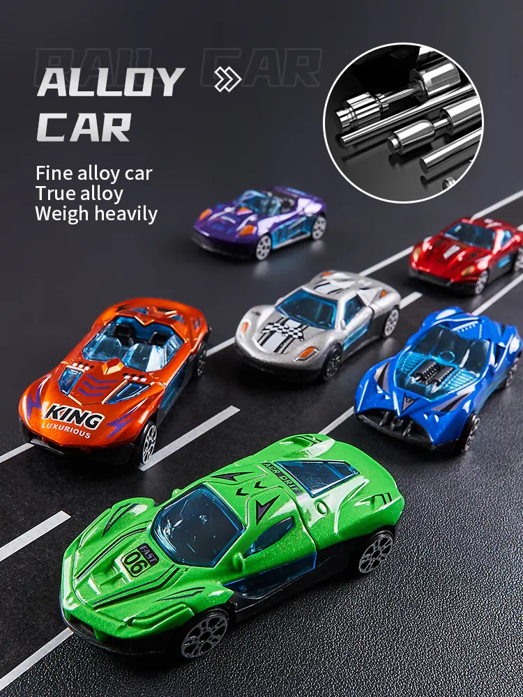 3D Rail Car - Over the Track, High Impact Flying Car - Transformed Inertial Car Puzzle Power Car Toy Set - Alloy Car Toy Set