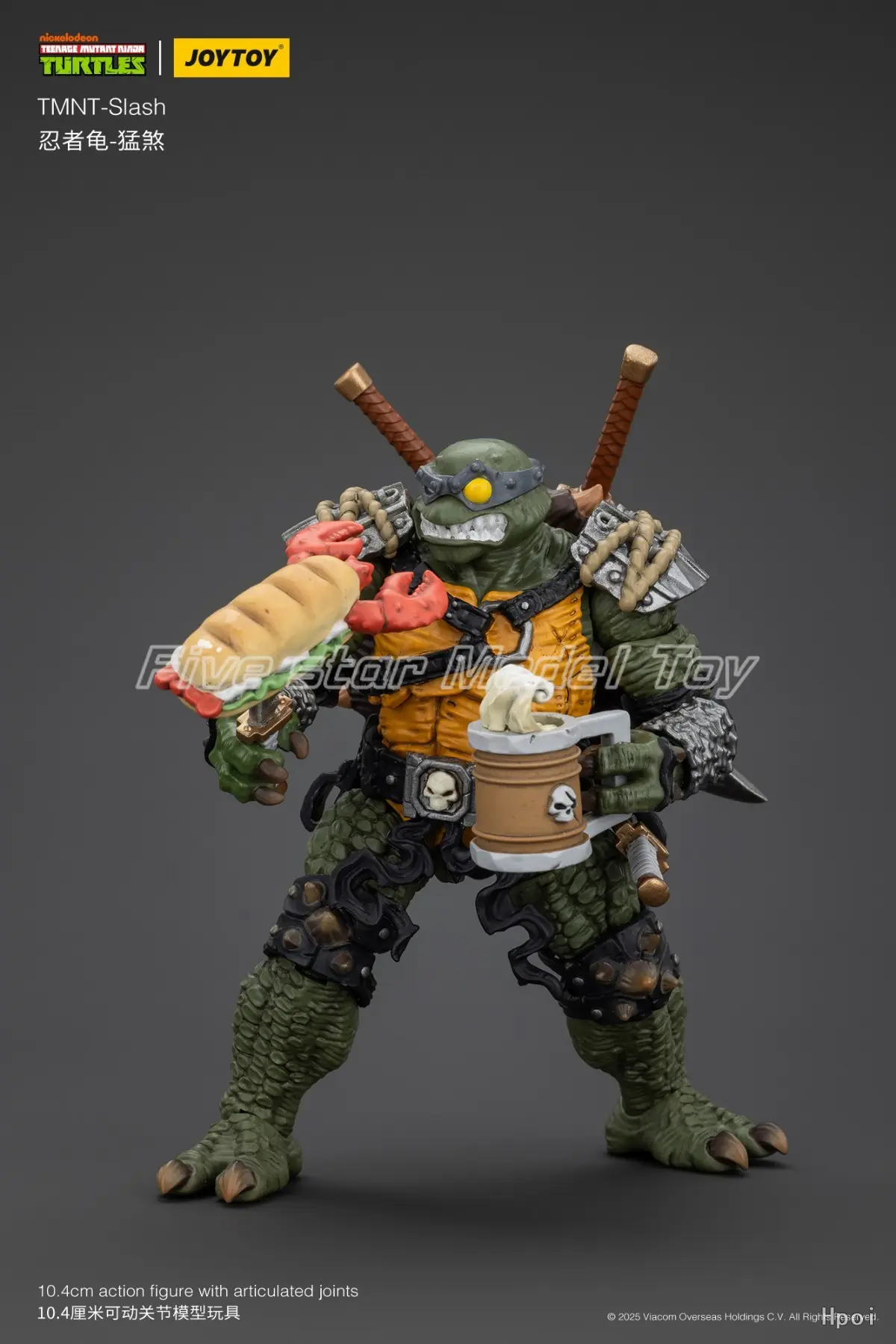 In Stock Original JOYTOY TMNT-Slash 1/18 Action Figures Animation Models Toys Gifts Collection Ornaments