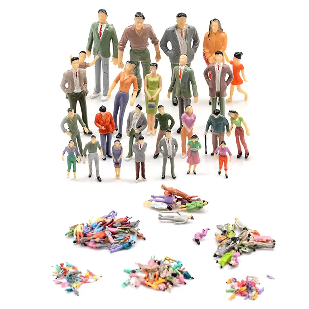 1Bag Multiple Scale New People Soldiers Figures Model Building DIY Character Train Scenery Figurine Decor Plastic Toy