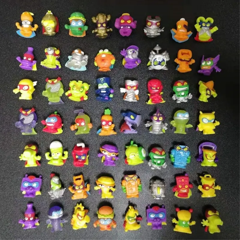5pcs Original Superzings Zomlings Action Figures Dolls 3CM Super Zings Garbage Collection Toys Model for Kids Playing Gift