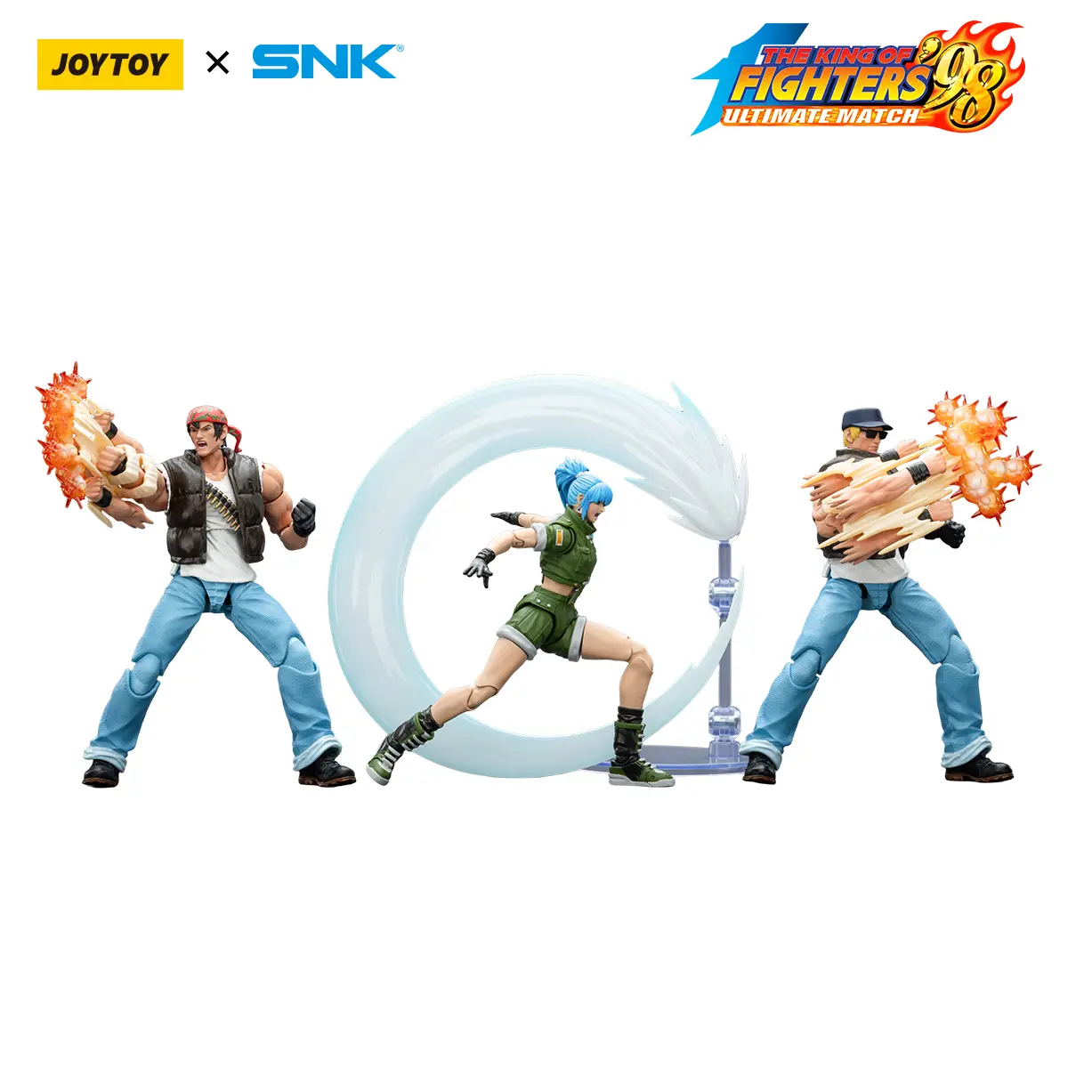 [Pre Order]JOYTOY SNK 1/18 Action Figure KOF 98UM Ikari Warriors Team Leona Heidern Ralf Jones Clark Still figures Toys Model