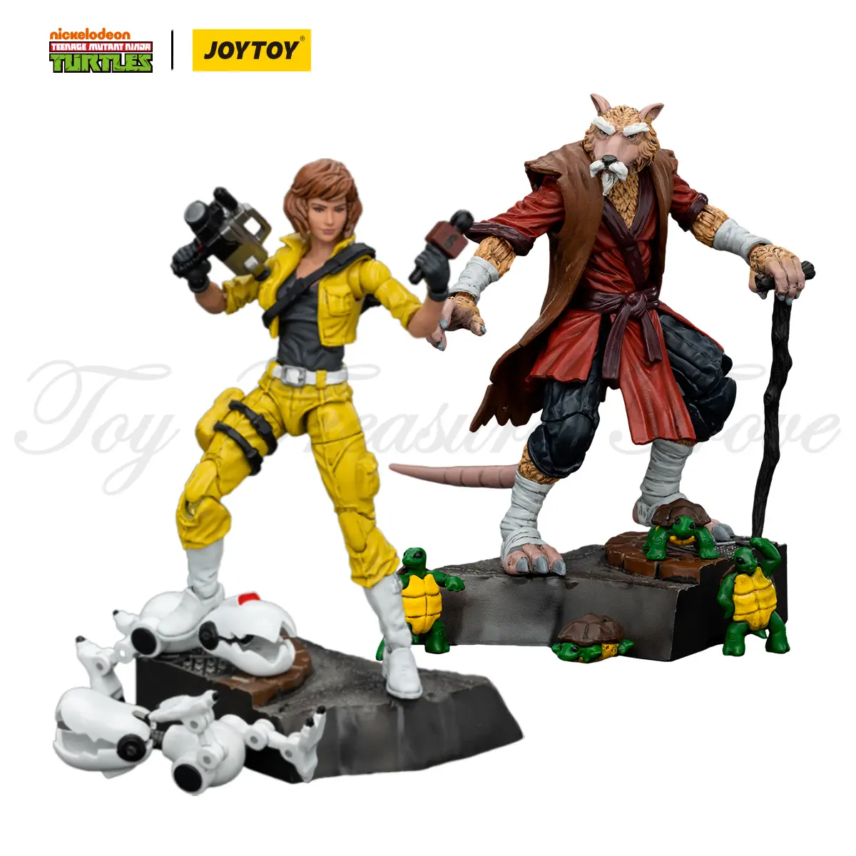 [IN STOCK] JOYTOY 1/18 Action Figures TMNT Splinter April O'Neil  Anime Figures Model Toy