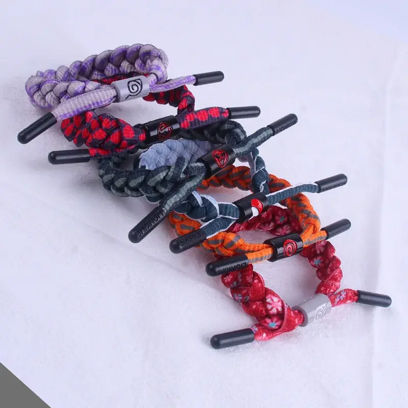 Naruto Anime Bracelet Lovers Couple Rope Cosplay Wristband for Men Women Adjustable Rope Kakashi Sasuke Hyuga Hinata Itachi Toys