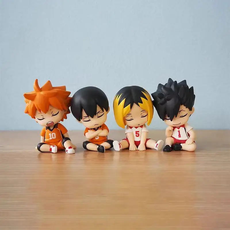 Japanese Genuine Gacha Scale Model Haikyuu Shoulder To Shoulder Sitting Figure Shoyo Hinata Tobio Kageyama Action Figure Toys