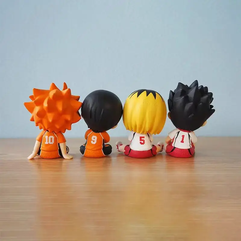 Japanese Genuine Gacha Scale Model Haikyuu Shoulder To Shoulder Sitting Figure Shoyo Hinata Tobio Kageyama Action Figure Toys