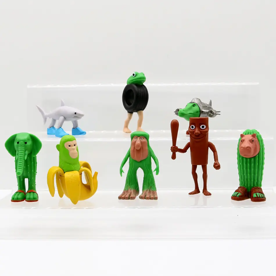 Italian Brainrot Tung Sahur Figure Toy Tralalero Tralala Figures Bombardino Crocodilo Shimpanzini Bananini Model Decor Doll Gift