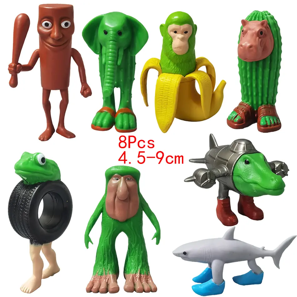 Italian Brainrot Tung Sahur Figure Toy Tralalero Tralala Figures Bombardino Crocodilo Shimpanzini Bananini Model Decor Doll Gift