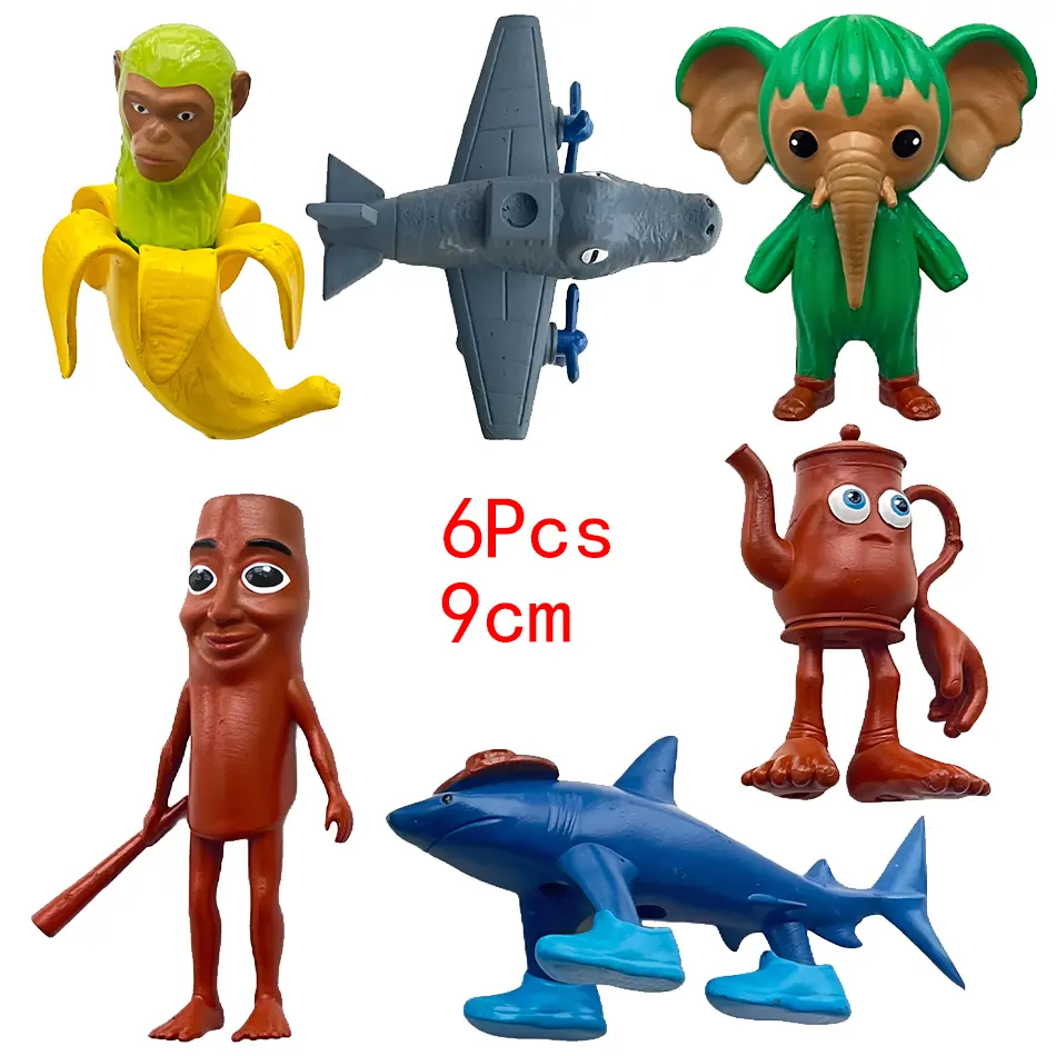 Italian Brainrot Tung Sahur Figure Toy Tralalero Tralala Figures Bombardino Crocodilo Shimpanzini Bananini Model Decor Doll Gift