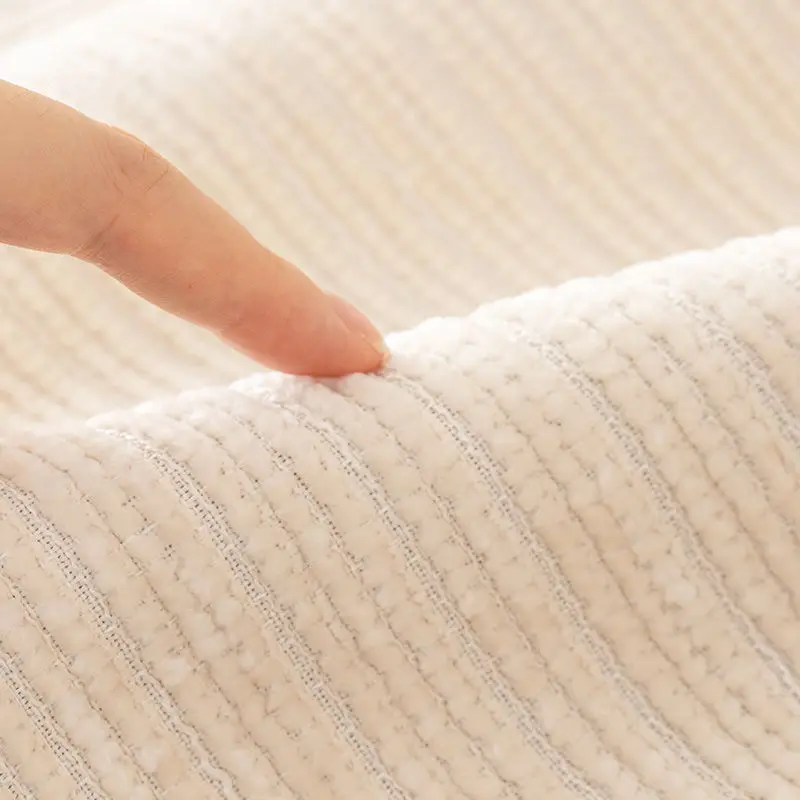1pc Chenier sofa cushion universal in all seasons  modern simple non-slip solid color seat cushion sofa cover