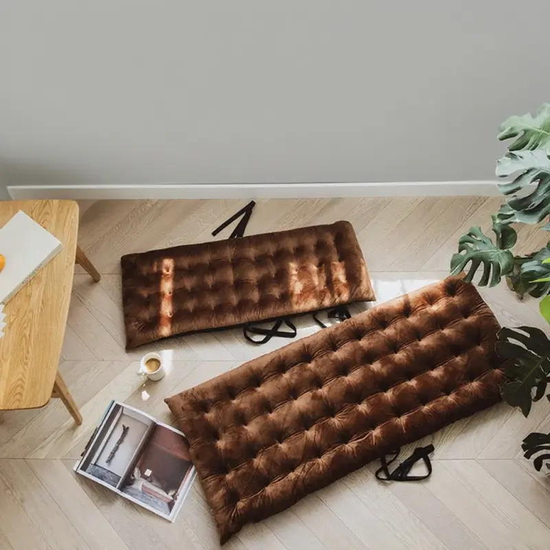 Velvet Recliner Cushion Four Season Universal Folding Leisure Chair Cushion Office Seat Cushion Thicken Backrest Pillow