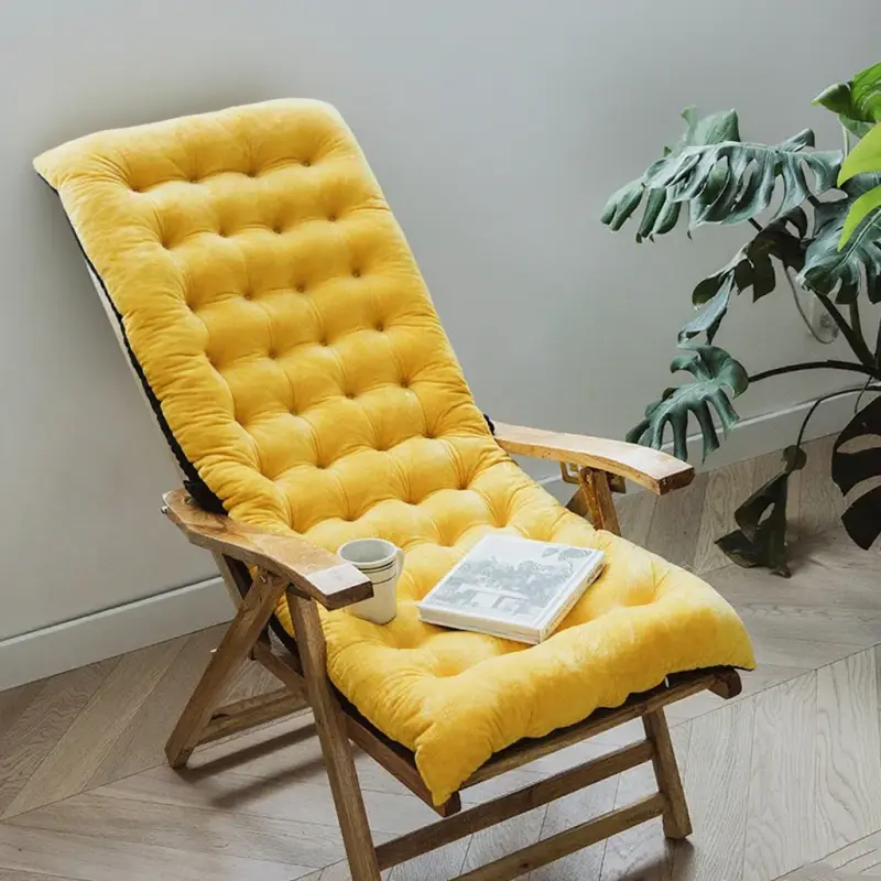 Velvet Recliner Cushion Four Season Universal Folding Leisure Chair Cushion Office Seat Cushion Thicken Backrest Pillow