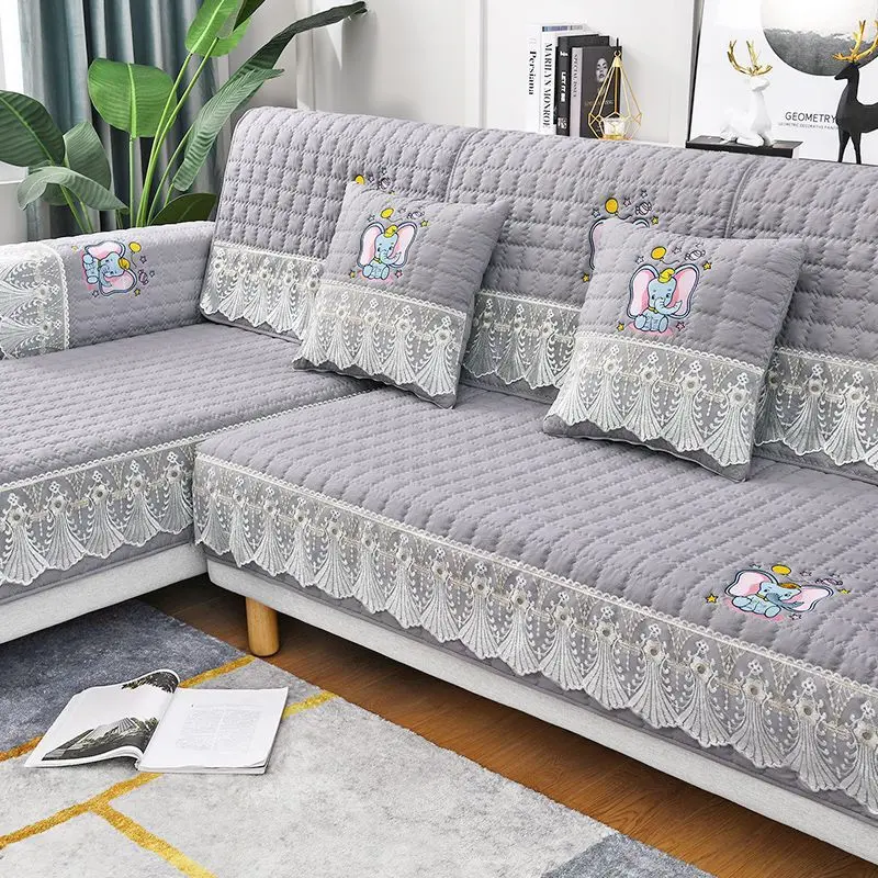Embroidery sofa cushion universal non-slip cushion in all seasons living room summer sofa seat cushion non-slip and breathable