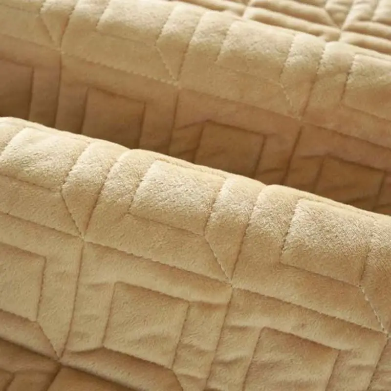 New Arrival Soft Short Plush Anti-slip Sectional Sofa Covers Solid Color Thick Crystal Velvet Quilted Sofa Towel for Living Room