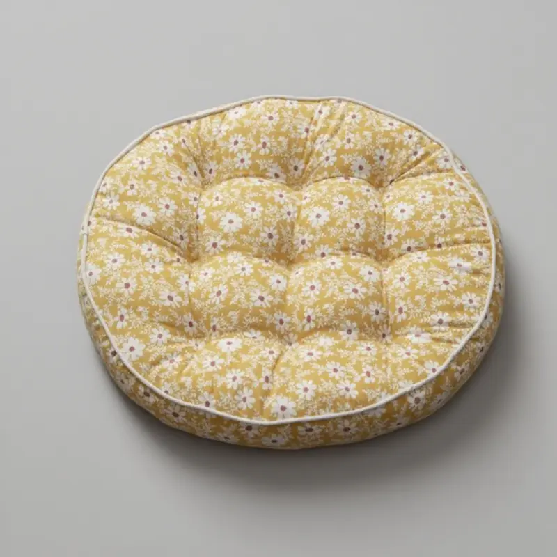 Futon Cushion Tatami Floor Mat 60x60cm Boho Round Cotton Linen Chair Cushion Thicken Soft Meditation Pillow Seat Cushion