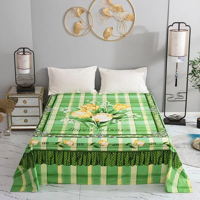 Thicken Brushed Flat Sheet Soft Sanding King Size Bed Sheet  Red Wedding Bed Sheet 245x245cm No Pillowcase