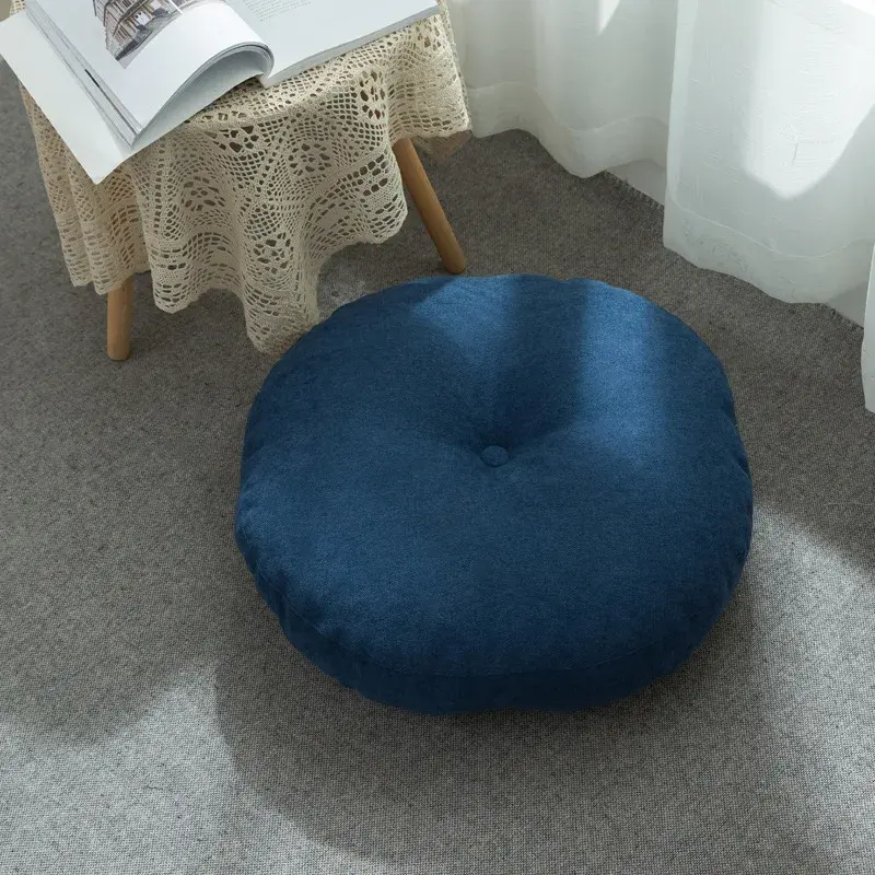 Cotton Linen Round Seat Cushion Home Floor Tatami Mat Balcony Bay Window Cushion Pillow Decor Home