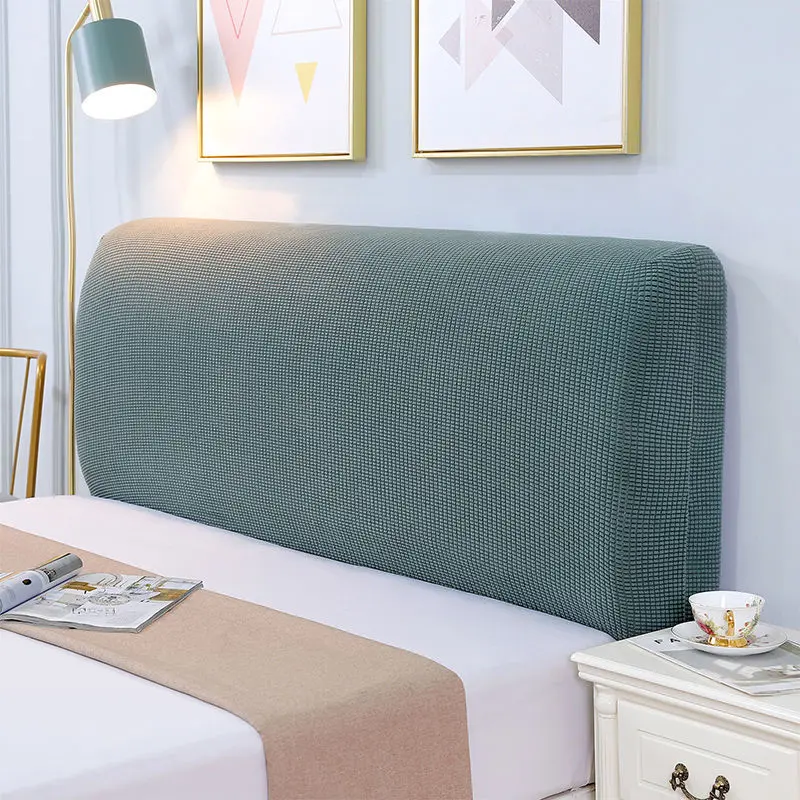 Solid Color All-inclusive Head Cover Elastic Headboard Protector Cover Dustproof Bed Head Back Cover Home Decor