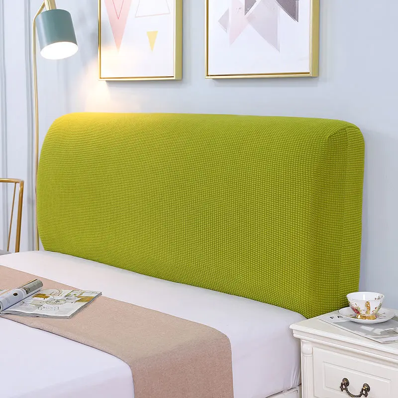 Solid Color All-inclusive Head Cover Elastic Headboard Protector Cover Dustproof Bed Head Back Cover Home Decor
