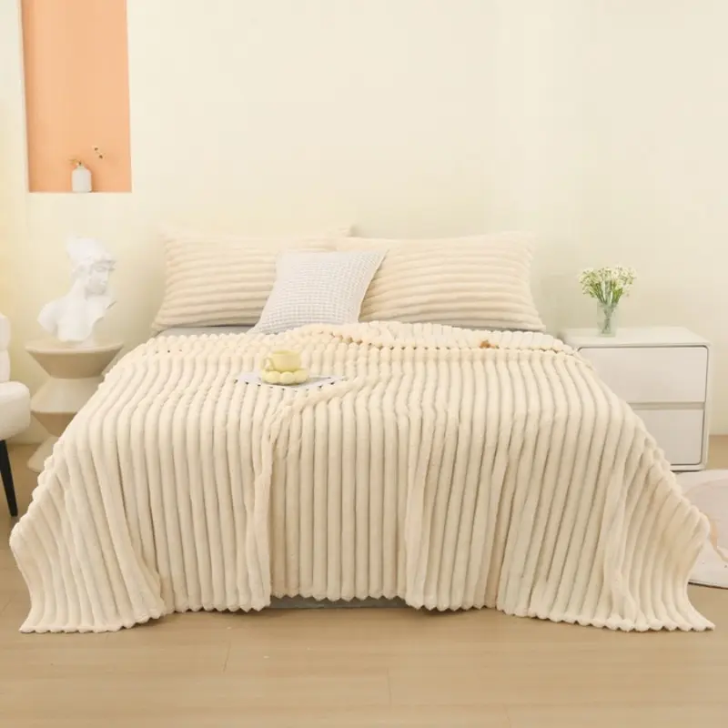 1pc Rabbit Plush Multifunctional Blanket High Weight Falei Fleece Milk Fleece Beibei Fleece Blanket