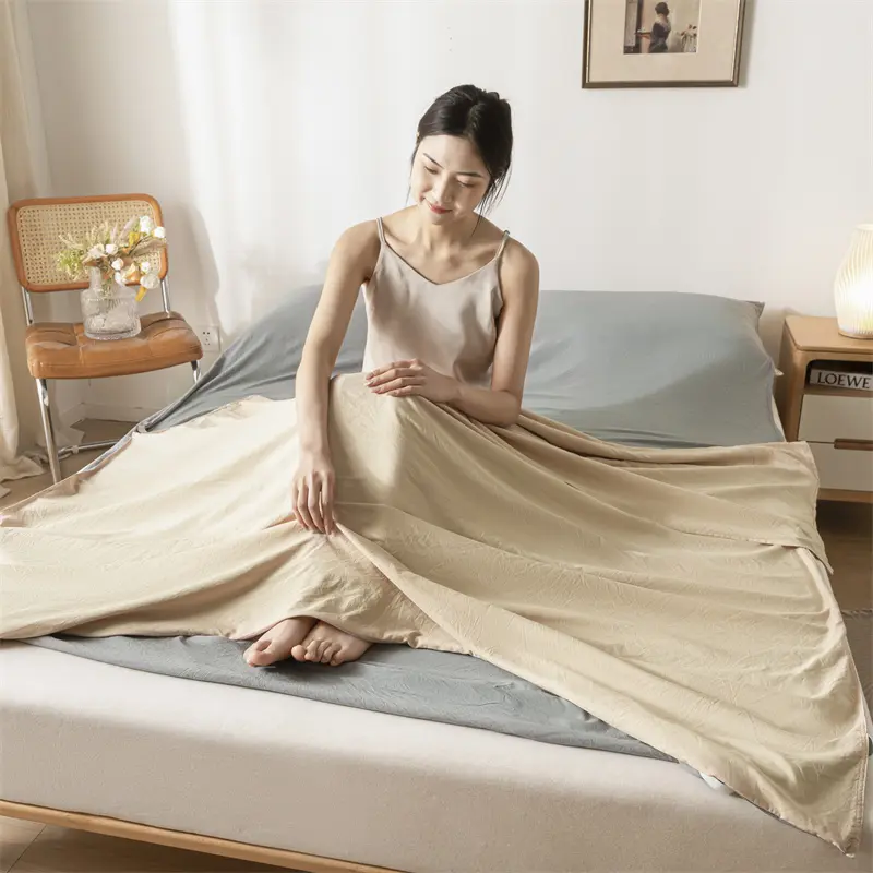 Class A lightweight Washed Cotton Sleeping Bag Travel Hotel Dirty-proof Bed Sheet Soft Portable Travel Adult Sleeping Bag