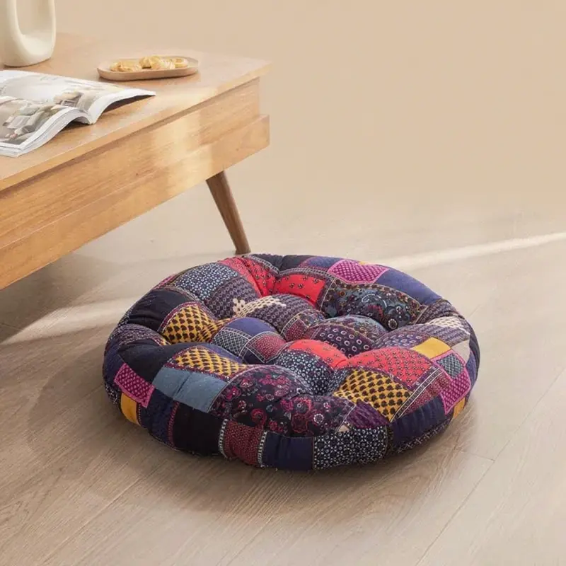 Thicken Soft Seat Cushion Vintage Chair Cushion Bay Window Tatami Floor Pillow