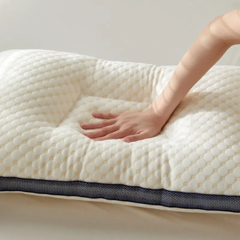 1Pc 3D soft and breathable partition pillow, water cube massage granular neck pillow height optional