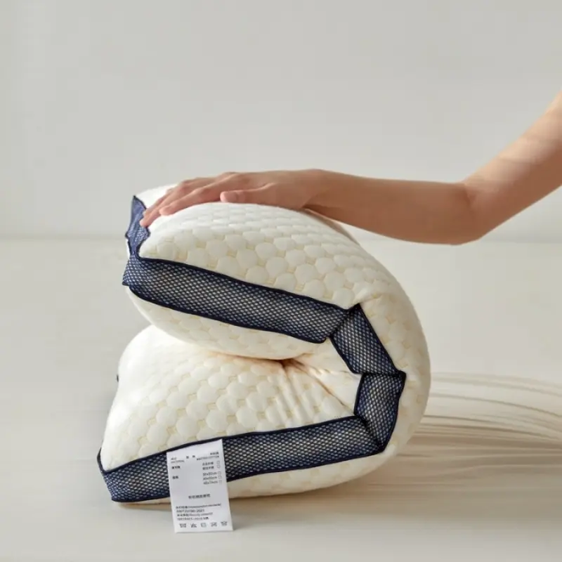 1Pc 3D soft and breathable partition pillow, water cube massage granular neck pillow height optional