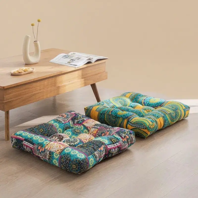 Thicken Soft Seat Cushion Vintage Chair Cushion Bay Window Tatami Floor Pillow