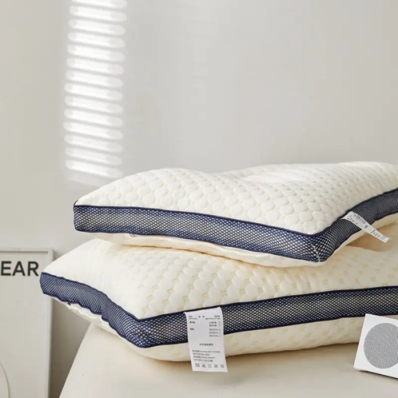 1Pc 3D soft and breathable partition pillow, water cube massage granular neck pillow height optional