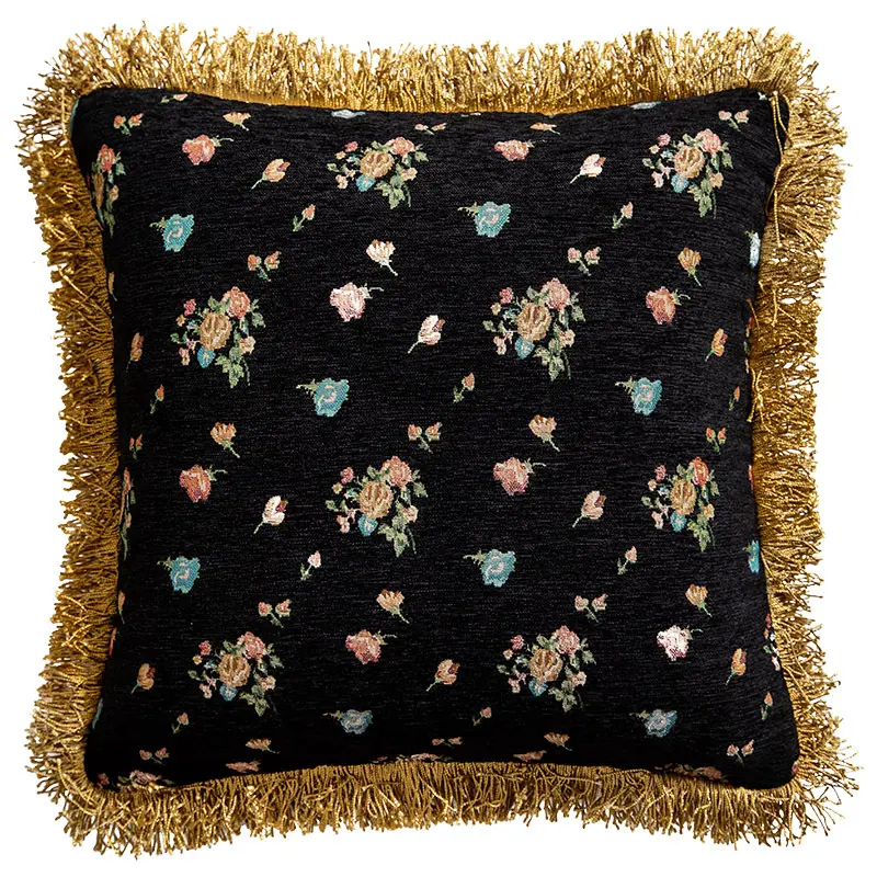 Office Waist Sofa Pillow Cover Luxury Retro Cushion Cover Jacquard Pillowcase 45x45cm Home Pillow Covers Decorative