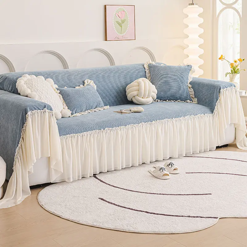 1pc French sofa cover Chenier sofa towel  high-end sofa cover blanket  full cover  universal in all seasons