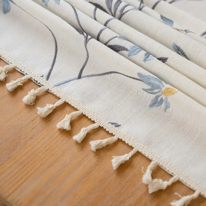 1pc Embroidery light luxury high-end coffee table decorative tablecloth waterproof and oil-proof rectangular tablecloth
