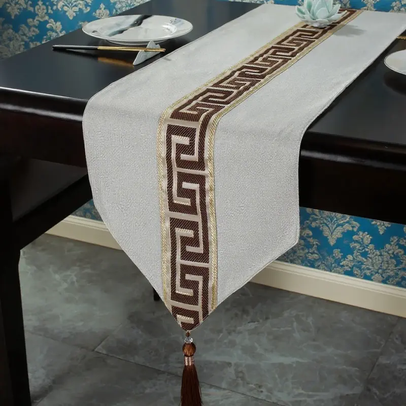 Table Runner for Tea Ceremony, Light Luxury Table Linen Cloth Ideal for Tea Party, Coffee Table and Living Room TV Cabinet Décor