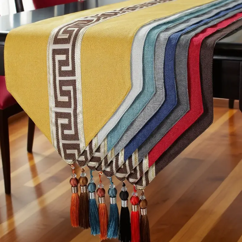 Table Runner for Tea Ceremony, Light Luxury Table Linen Cloth Ideal for Tea Party, Coffee Table and Living Room TV Cabinet Décor