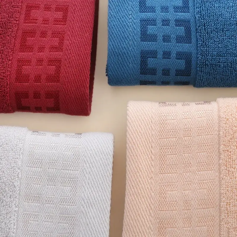 3pcs Towel Set Solid Color 32s Pure Cotton Bath Towel Skin-friendly Quick Drying Face Hair Shower Towels