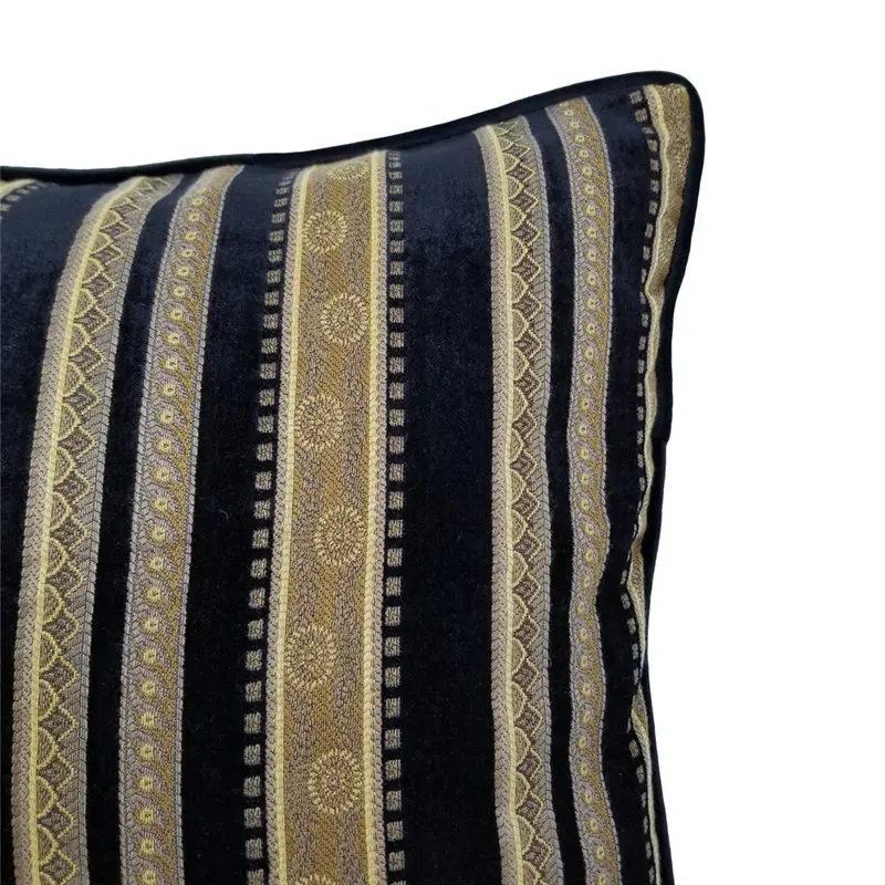 Retro European Style Jacquard Chenille Striped Pillowcase 45*45cm  Luxury High Quality Pillow Cover, Not Including Pillow Core