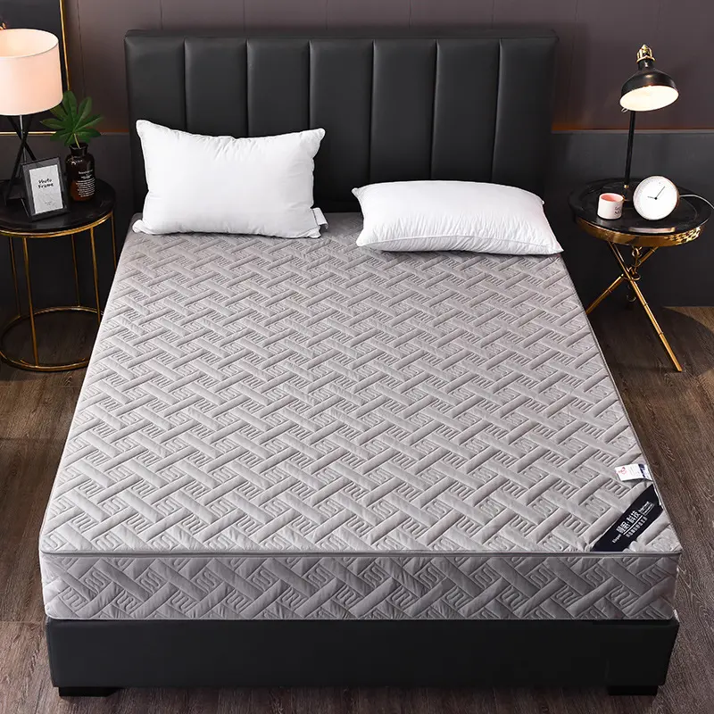 Luxury Quilted Mattress Cover with Zipper Queen Twin Bed Fitted Sheet Six Sides Removable Inclusive Mattress Protector Pad