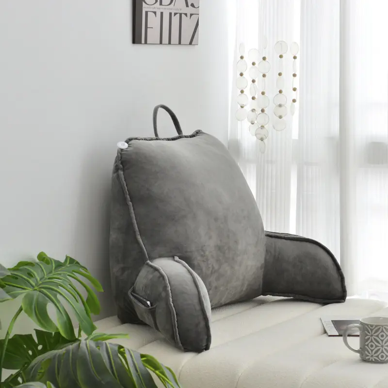 Removable bedside cushion, office waist pillow, PP cotton back with armrest reading pillow