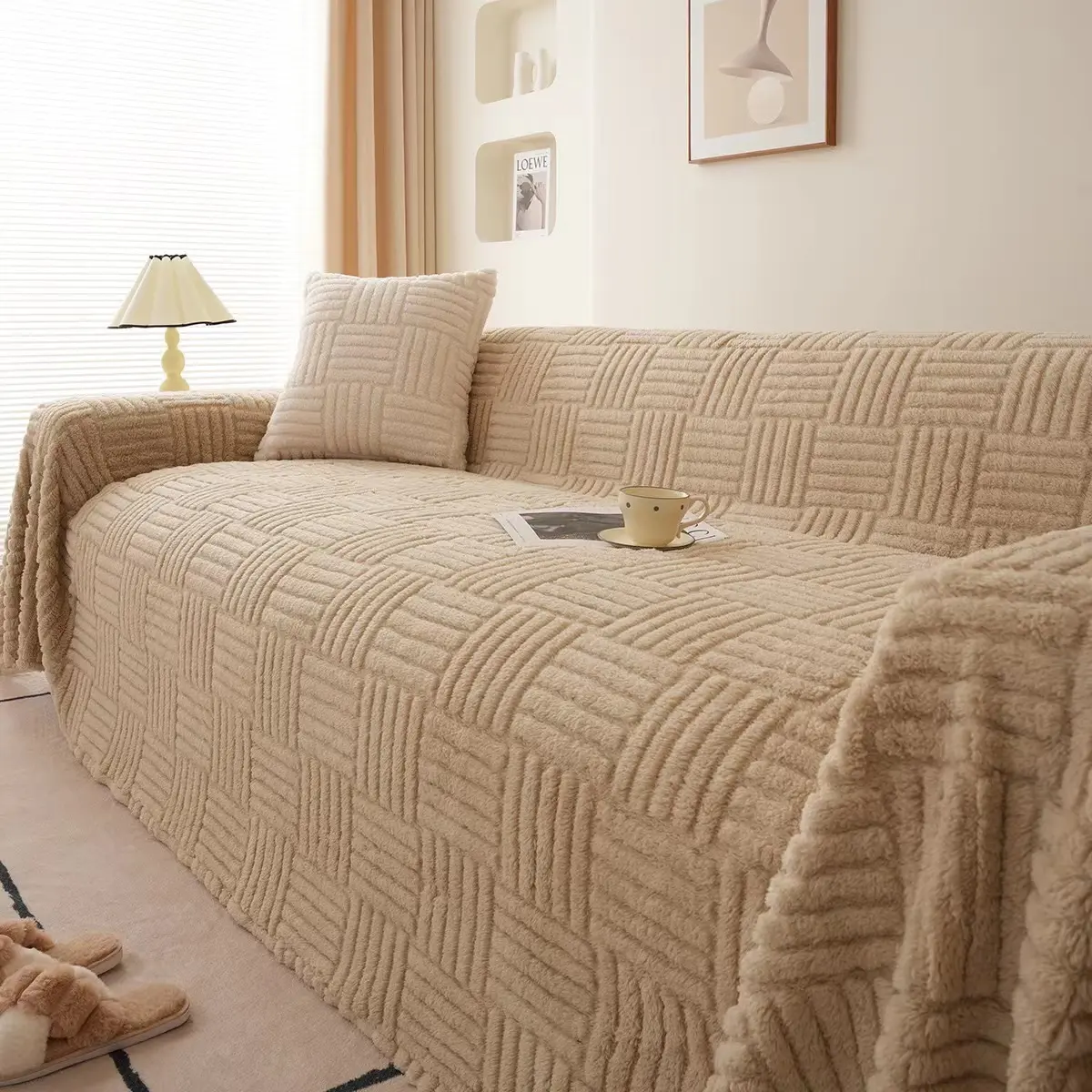 Luxury Plush Sofa Towel Blanket Couch Cover Universal Full-cover Sofa Cover Soft Warm Velvet Slipcover Home Decor