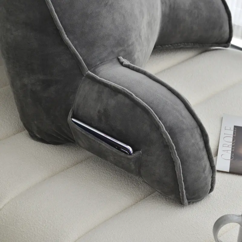 Removable bedside cushion, office waist pillow, PP cotton back with armrest reading pillow