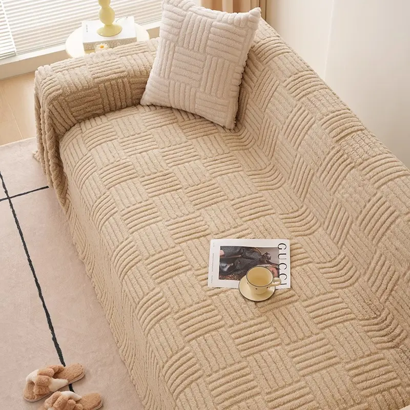 Luxury Plush Sofa Towel Blanket Couch Cover Universal Full-cover Sofa Cover Soft Warm Velvet Slipcover Home Decor