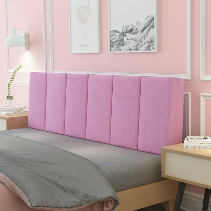 Nordic Solid Color  Large Couple Headboard Cover Soft High Rebound Customized Bedside Headboard Pillow Waist Protection Pillow