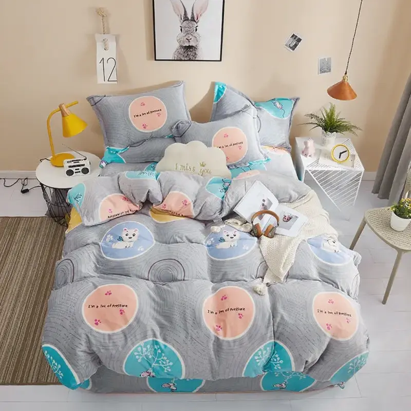 1pc Thicken Flannel Quilt Cover Printed King Queen Size Soft Smooth Short Plush Duvet Cover Not Including Pillowcase