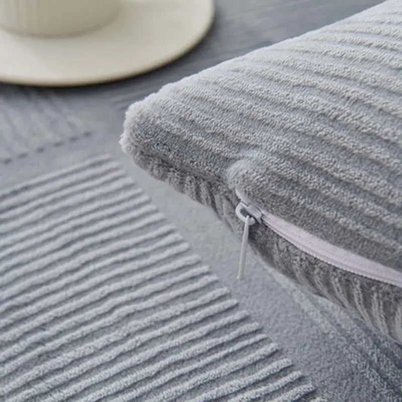 Solid Color Thick Plush Sofa Covers for Living Room Winter Super Soft Embroidered Sectional Sofa Towel Furniture Seat Cover