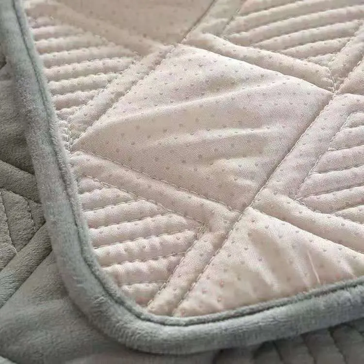 Short Plush Grey Color Sofa Towel European Brief Thicken Quilted Sofa Cover Slip Resistant European Couch Cover for Living Room